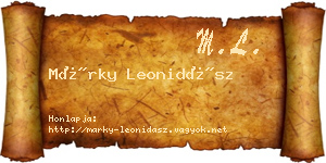 Márky Leonidász névjegykártya